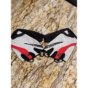Serfas Cycling Gloves Half Finger Padded Palm White Red Black Mens Medium